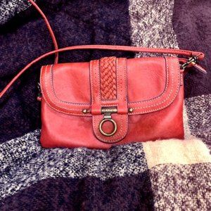 Chaps Cross-body with Weaved Focal &  Brass Accent